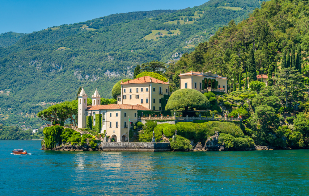 Luxury villa on a hill by water