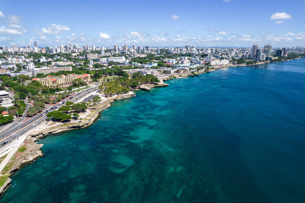 eautiful aerial view of the city of Santo Domingo - Dominican Republic with is Parks, buildings, suburbs